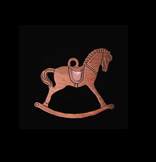 CIONDOLI |  | Cavallo a dondolo rosa 